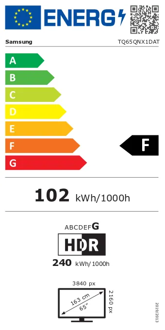 Exemple d’étiquette énergétique