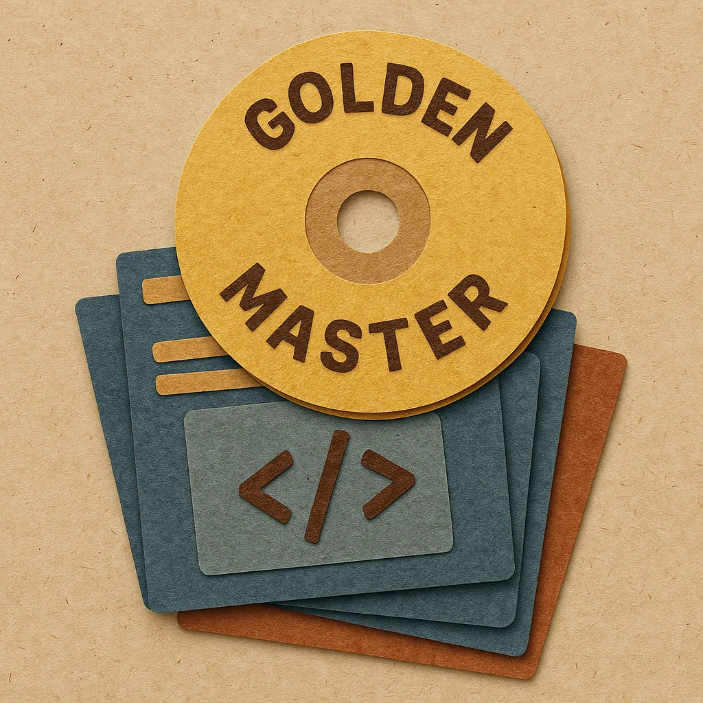 Illustration d’un Golden Master sous forme de disquette