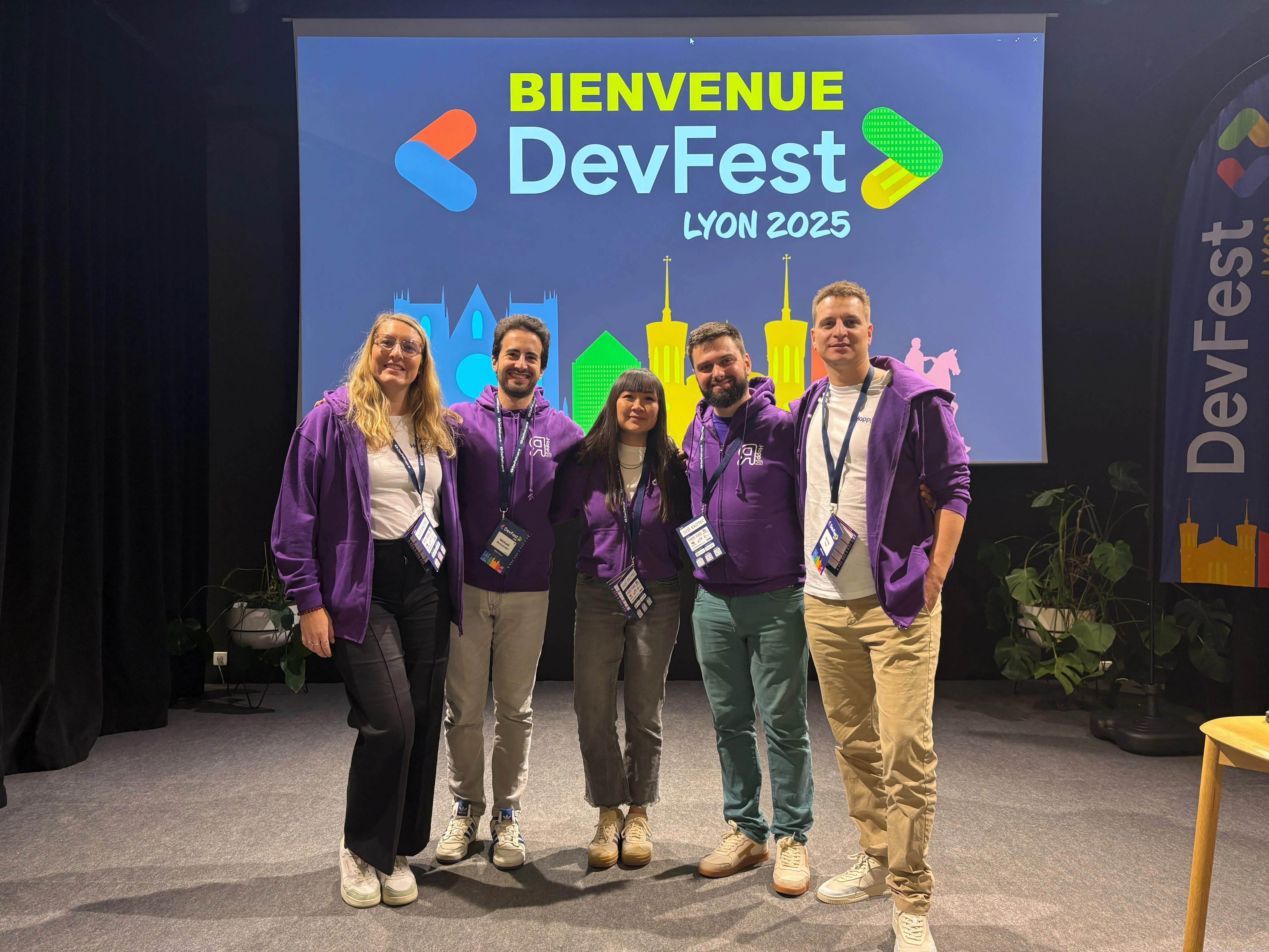 L’équipe HoppR sur la scène du DevFest Lyon