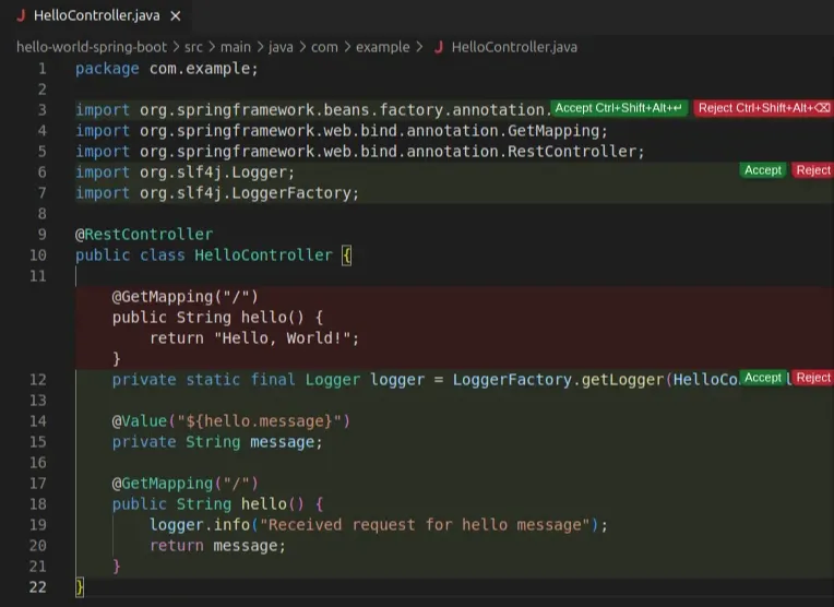 Suggestions en détails des améliorations
