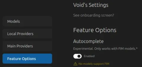 L’auto-complétion non compatible avec les modèles de Gemini
