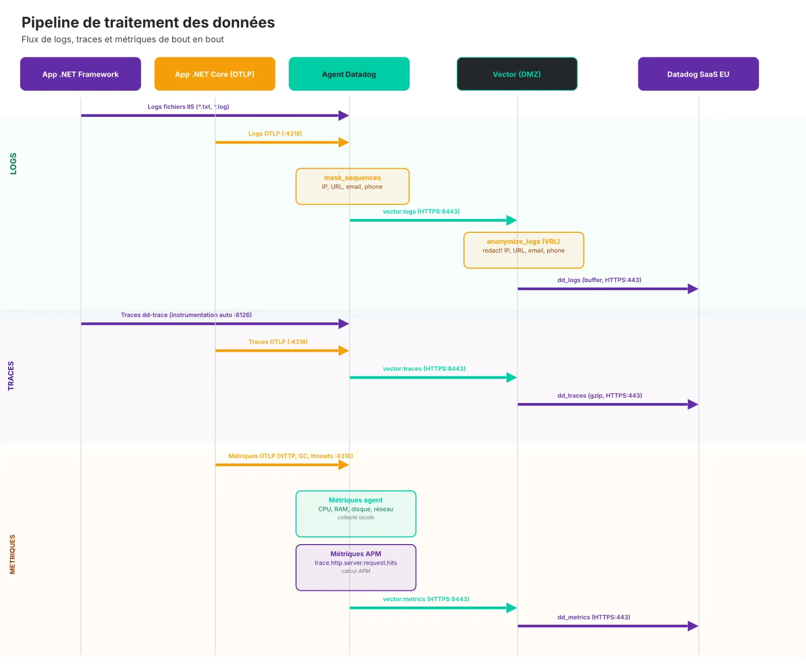Schéma de traitement des données pour l’anonymisation avec Vector