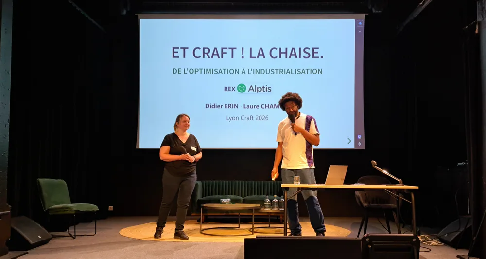 Didier et Laure sur la grande scène de Lyon Craft 2026, démarrant leur talk.