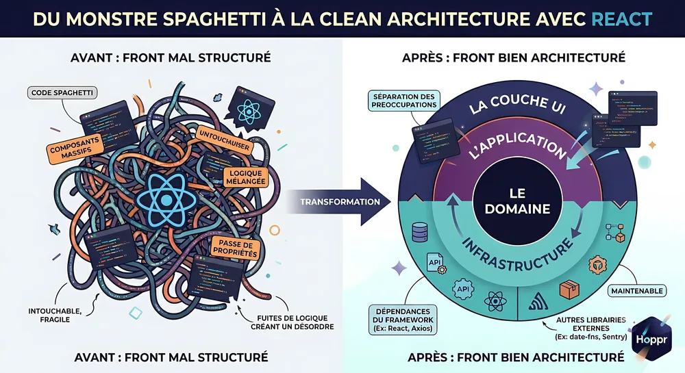 Du monstre spaghetti à la clean architecture avec react